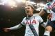 MANCHESTER, ENGLAND - FEBRUARY 14: Christian Eriksen (L) of Tottenham Hotspur celebrates scoring his team's second goal during the Barclays Premier League match between Manchester City and Tottenham Hotspur at Etihad Stadium on February 14, 2016 in Manchester, England. (Photo by Alex Livesey/Getty Images)