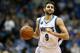MINNEAPOLIS, MN - FEBRUARY 10: Ricky Rubio #9 of the Minnesota Timberwolves brings the ball up court against the Toronto Raptors on February 10, 2016 at Target Center in Minneapolis, Minnesota. NOTE TO USER: User expressly acknowledges and agrees that, by downloading and or using this Photograph, user is consenting to the terms and conditions of the Getty Images License Agreement. Mandatory Copyright Notice: Copyright 2016 NBAE (Photo by Jordan Johnson/NBAE via Getty Images)