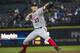 Washington Nationals' Stephen Strasburg pitches against the Atlanta Braves during the first inning of a baseball game, Thursday, Oct. 1, 2015, in Atlanta. (AP Photo/John Amis)