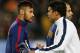 BARCELONA, SPAIN - DECEMBER 10: Neymar Jr shakes hands with Thiago Silva of PSG prior to the UEFA Champions League Group F match between FC Barcelona and Paris Saint-Germain FC at Camp Nou stadium on December 10, 2014 in Barcelona, Spain. (Photo by Jean Catuffe/Getty Images)