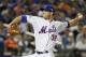 New York Mets pitcher Steven Matz (32) delivers against the Los Angeles Dodgers during the first inning of baseball's Game 4 of the National League Division Series, Tuesday, Oct. 13, 2015, in New York. (AP Photo/Kathy Willens)