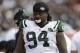 New York Jets nose tackle Damon Harrison (94) walks on the sideline during the second half of an NFL football game against the Oakland Raiders in Oakland, Calif., Sunday, Nov. 1, 2015. (AP Photo/Ben Margot)