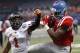 Mississippi wide receiver Laquon Treadwell (1) pulls in a touchdown reception in front of Oklahoma State cornerback Kevin Peterson (1) in the first half of the Sugar Bowl college football game in New Orleans, Friday, Jan. 1, 2016. (AP Photo/Bill Feig)