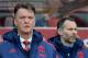 Manchester United's Dutch manager Louis van Gaal (L) and Manchester United's Welsh assistant manager Ryan Giggs take their seats ahead of the English Premier League football match between Sunderland and Manchester United at the Stadium of Light in Sunderland, northeast England on February 13, 2016. / AFP / OLI SCARFF / RESTRICTED TO EDITORIAL USE. No use with unauthorized audio, video, data, fixture lists, club/league logos or 'live' services. Online in-match use limited to 75 images, no video emulation. No use in betting, games or single club/league/player publications. / (Photo credit should read OLI SCARFF/AFP/Getty Images)
