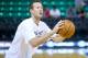 Oct 13, 2014; Salt Lake City, UT, USA; Utah Jazz forward Steve Novak (16) warms up prior to the game against the Los Angeles Clippers at EnergySolutions Arena. The Jazz won 102-89. Mandatory Credit: Russ Isabella-USA TODAY Sports