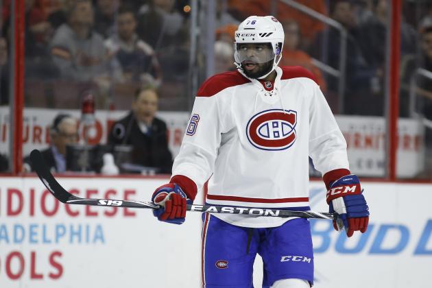 Montreal Canadiens' P.K. Subban in action during an NHL hockey game against the Philadelphia Flyers, Tuesday, Feb. 2, 2016, in Philadelphia. (AP Photo/Matt Slocum)