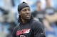 Atlanta Falcons' Roddy White warms up before an NFL football game against the Carolina Panthers in Charlotte, N.C., Sunday, Dec. 13, 2015. (AP Photo/Bob Leverone)