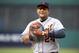 CLEVELAND, OH - SEPTEMBER 13: First baseman Miguel Cabrera #24 of the Detroit Tigers on the field during the fourth inning against the Cleveland Indians during game one of a double header at Progressive Field on September 13, 2015 in Cleveland, Ohio. (Photo by Jason Miller/Getty Images)