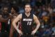 Miami Heat guard Beno Udrih (19) during the first half of an NBA basketball game Friday, Jan. 15, 2016, in Denver. (AP Photo/David Zalubowski)