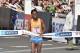 Ethiopia's Feyisa Lilesa celebrates as he crosses the finish line to win the men's category of the Tokyo Marathon in Tokyo on February 28, 2016. AFP PHOTO / KAZUHIRO NOGI / AFP / KAZUHIRO NOGI (Photo credit should read KAZUHIRO NOGI/AFP/Getty Images)