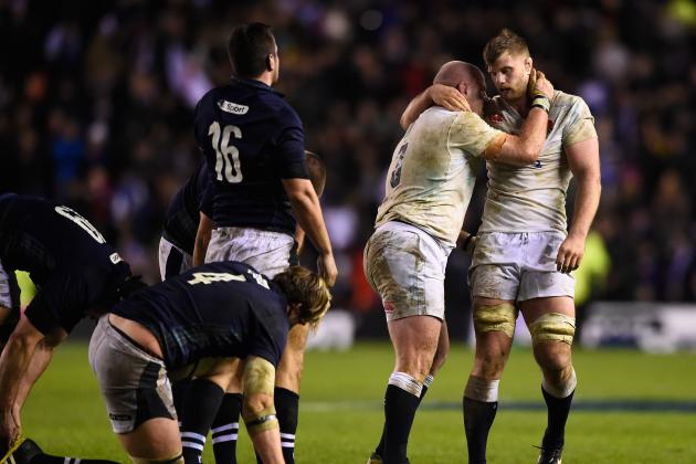 EDINBURGH, SCOTLAND - FEBRUARY 06:  Dan Cole (l) and George Kruis of England celebrate on the final whistle during the RBS Six Nations match between Scotland and England at Murrayfield Stadium on February 6, 2016 in Edinburgh, Scotland.  (Photo by Stu Forster/Getty Images)