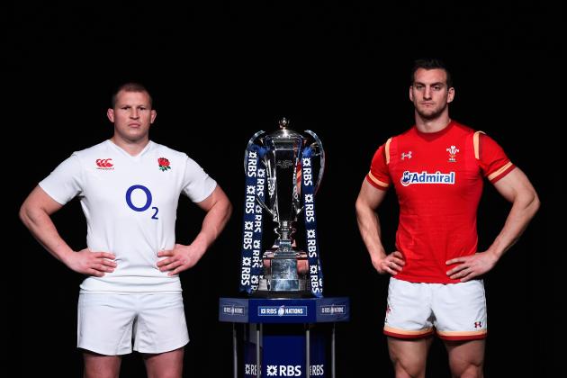 LONDON, ENGLAND - JANUARY 27: Dylan Hartley, captain of England poses with Sam Warburton, captain of Wales and the trophy during the RBS Six Nations launch at The Hurlingham Club on January 27, 2016 in London, England. (Photo by Stu Forster/Getty Images)