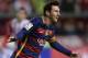 Barcelona's Argentinian forward Lionel Messi celebrates after scoring a goal during the Spanish league football match Real Sporting de Gijon vs FC Barcelona at El Molinon stadium in Gijonon 2016. AFP PHOTO / MIGUEL RIOPA / AFP / MIGUEL RIOPA (Photo credit should read MIGUEL RIOPA/AFP/Getty Images)