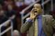New Orleans Pelicans coach Alvin Gentry yells to his players during the first quarter of an NBA basketball game against the Houston Rockets Wednesday, March 2, 2016, in Houston. (AP Photo/David J. Phillip)