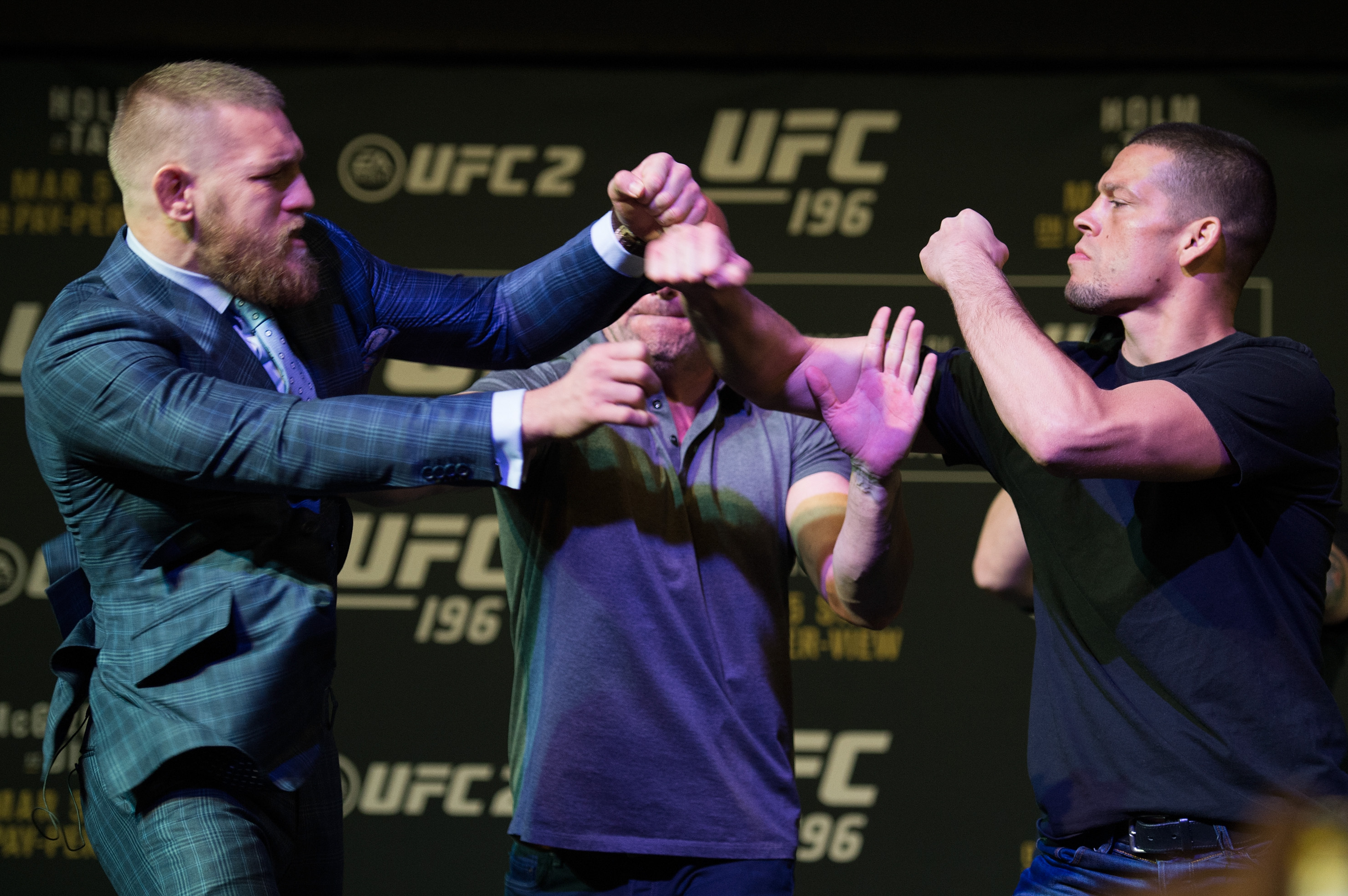 Conor McGregor, Nate Diaz trade verbal shots before UFC 196 showdown – The  Denver Post