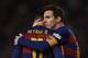 BARCELONA, SPAIN - FEBRUARY 28: Lionel Messi of Barcelona celebrates with his teammate Neymar JR during the La Liga match between FC Barcelona and Sevilla FC at Camp Nou on February 28, 2016 in Barcelona, Spain. (Photo by Manuel Queimadelos Alonso/Getty Images)