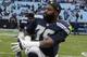 Seattle Seahawks tackle Russell Okung (76) warms up before the first half of an NFL divisional playoff football game between the Carolina Panthers and the Seattle Seahawks, Sunday, Jan. 17, 2016, in Charlotte, N.C. (AP Photo/Bob Leverone)