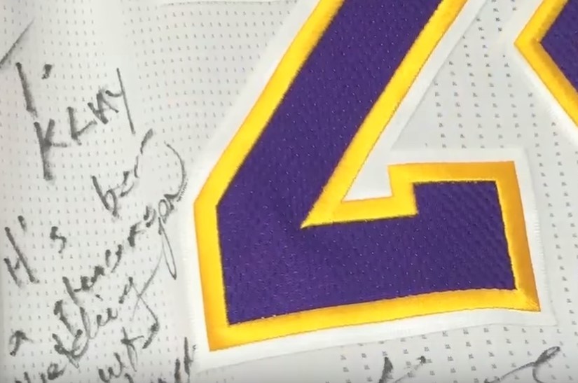 Kobe Bryant Gives Klay Thompson His Game Worn Jersey 