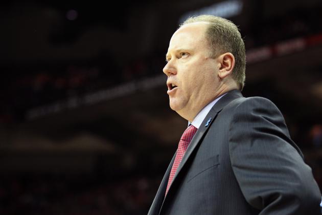 MADISON, WI - FEBRUARY 21: Head Coach Greg Gard of the Wisconsin Badgers yells from the sidlines during game against the Illinois Fighting Illini at Kohl Center on February 21, 2016 in Madison, Wisconsin. (Photo by Mike McGinnis/Getty Images)