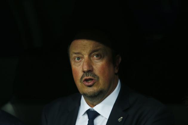 Real Madrid’s head coach Rafael Benitez waits for the start of a Champions League group A soccer match between Real Madrid and Malmo at the Santiago Bernabeu stadium in Madrid, Tuesday, Dec. 8, 2015. (AP Photo/Francisco Seco)