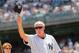 Jun 22, 2014; Bronx, NY, USA; Former New York Yankee Rich Goose Gossage (54) tips his cap to the fans during the Monument Park Ceremony on Old Timers Day at Yankee Stadium. Mandatory Credit: Anthony Gruppuso-USA TODAY Sports