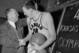 Kansas Coach Forrest Allen, left, congratulates his giant center Clyde Lovellette who led Jayhawkers with 40 points to a 70-65 victory over Lasalle in the semifinals of Olympic Basketball trials at Madison Square Garden, March 31, 1952, New York. (AP Photo/Matty Zimmerman)