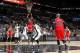 SAN ANTONIO, TX - MARCH 10: E'Twaun Moore #55 of the Chicago Bulls shoots the ball during the game against the San Antonio Spurs on March 10, 2016 at the AT&T Center in San Antonio, Texas. NOTE TO USER: User expressly acknowledges and agrees that, by downloading and or using this photograph, user is consenting to the terms and conditions of the Getty Images License Agreement. Mandatory Copyright Notice: Copyright 2016 NBAE (Photos by Chris Covatta/NBAE via Getty Images)