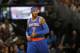 New York Knicks forward Carmelo Anthony (7) in the first half of an NBA basketball game Tuesday, March 8, 2016, in Denver. (AP Photo/David Zalubowski)