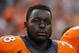 Denver Broncos running back Montee Ball (28) stands on the sidelines prior to an NFL preseason football game against the San Francisco 49ers, Saturday, Aug. 29, 2015, in Denver. (AP Photo/Jack Dempsey)