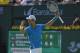 Novak Djokovic, of Serbia, celebrates winning a point against Jo-Wilfried Tsonga, of France, during their quarterfinal match at the BNP Paribas Open tennis tournament, Friday, March 18, 2016, in Indian Wells, Calif. (AP Photo/Mark J. Terrill)