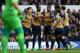 LIVERPOOL, ENGLAND - MARCH 19: Danny Welbeck (2nd L) of Arsenal celebrates scoring his team's first goal with his team mates during the Barclays Premier League match between Everton and Arsenal at Goodison Park on March 19, 2016 in Liverpool, England. (Photo by Chris Brunskill/Getty Images)