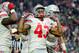 GLENDALE, AZ - JANUARY 01: Linebacker Darron Lee #43 of the Ohio State Buckeyes celebrates during the fourth quarter of the BattleFrog Fiesta Bowl against the Notre Dame Fighting Irish at University of Phoenix Stadium on January 1, 2016 in Glendale, Arizona. (Photo by Jennifer Stewart/Getty Images)