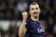 PSG's Zlatan Ibrahimovic reacts during their French League One soccer match between PSG and Reims at the Parc des Princes stadium in Paris, France, Saturday, Feb. 20, 2016. (AP Photo/Francois Mori)