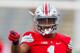 Sep 12, 2015; Columbus, OH, USA; Ohio State Buckeyes wide receiver Braxton Miller (1) before the game against the Hawaii Warriors at Ohio Stadium. The Ohio State Buckeyes beat the Hawaii Warriors by the score of 38-0. Mandatory Credit: Trevor Ruszkowski-USA TODAY Sports