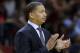 Cleveland Cavaliers head coach Tyronn Lue watches during the second half of an NBA basketball game against the Miami Heat, Saturday, March 19, 2016, in Miami. The Heat defeated the Cavaliers 122-101. (AP Photo/Lynne Sladky)