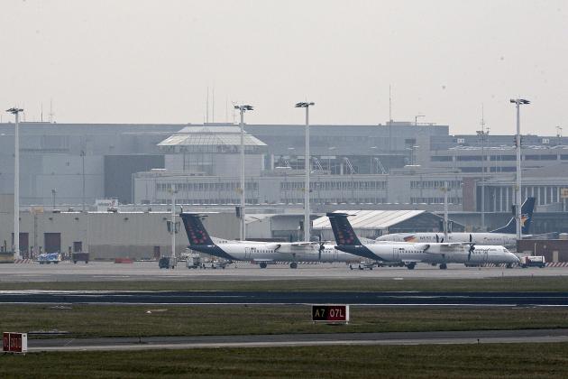 A photo taken on March 22, 2016 shows Brussels Airport, in Zaventem, after two explosions rocked the main hall of the airport.
At least 13 people have been killed after two explosions occured in the departure hall of Brussels Airport. Government sources speak of a terrorist attack. The terrorist threat level has been heightened to four across the country. / AFP / BELGA / DIRK WAEM / Belgium OUT        (Photo credit should read DIRK WAEM/AFP/Getty Images)