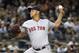 Sep 28, 2015; Bronx, NY, USA; Boston Red Sox pitcher Eduardo Rodriguez (52) delivers a pitch during the second inning of the game against the New York Yankees at Yankee Stadium. Mandatory Credit: Gregory J. Fisher-USA TODAY Sports