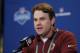 Washington Redskins head coach Jay Gruden speaks during a press conference at the NFL football scouting combine in Indianapolis, Wednesday, Feb. 24, 2016. (AP Photo/Michael Conroy)