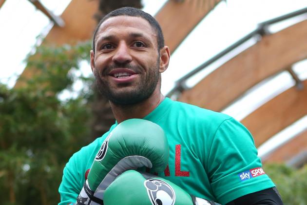 SHEFFIELD, ENGLAND - MARCH 22: Boxer Kell Brook during a media work out at the Winter Gardens on March 22, 2016 in Sheffield, England. (Photo by Dave Thompson/Getty Images)
