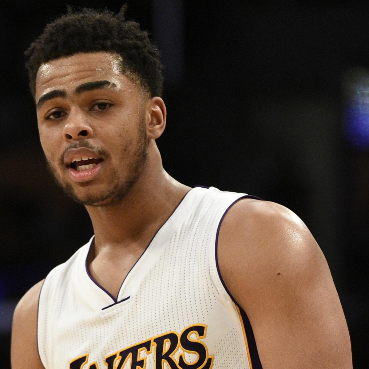 dangelo russell injury updates  lakers guards knee  return