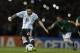 Argentina's Lionel Messi strikes that ball to score a penalty against Bolivia during a 2018 World Cup qualifying soccer match in Cordoba, Argentina, Tuesday, March 29, 2016.(AP Photo/Natacha Pisarenko)