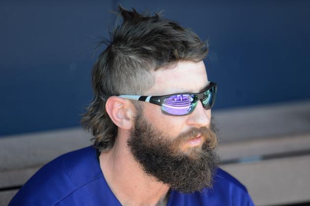 Mar 19, 2016; Peoria, AZ, USA; Colorado Rockies center fielder Charlie Blackmon (19) looks on prior to facing the San Diego Padres at Peoria Sports Complex. Mandatory Credit: Joe Camporeale-USA TODAY Sports