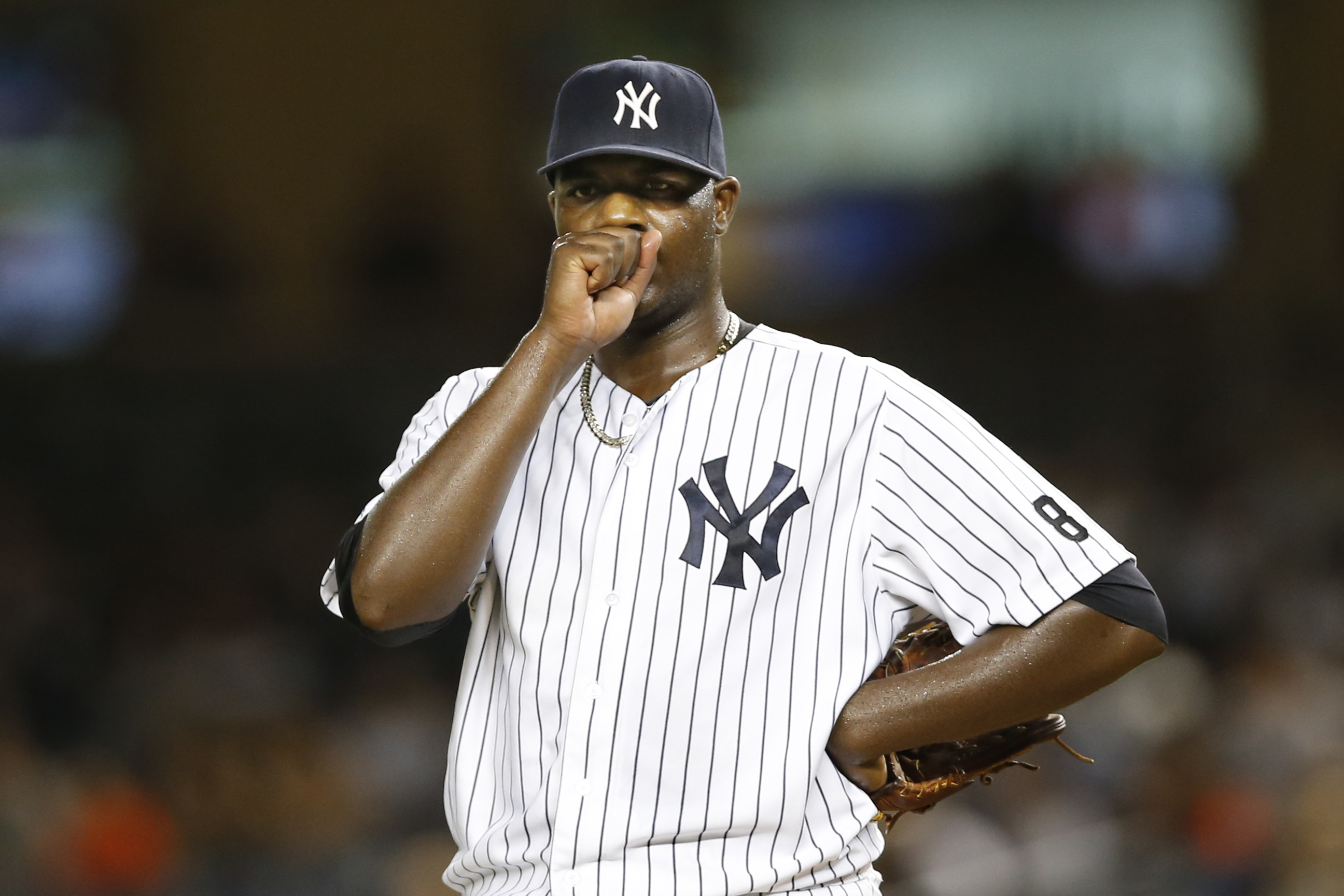 New york yankees starting pitcher michael pineda 35 hi-res stock