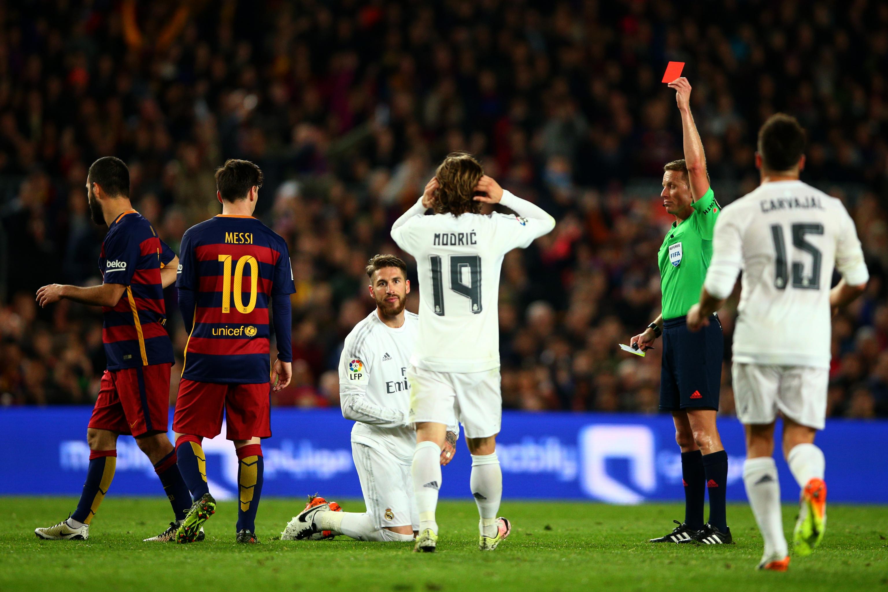 Ramos Receives Red Card v Barcelona: Latest Reaction to Clasico | News, Scores, Highlights, Stats, and Rumors Bleacher Report