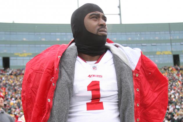 GREEN BAY, WI - DECEMBER 05: Troy Smith #1 of the San Francisco 49ers stands on the sideline prior to the game against the Green Bay Packers at Lambeau Field on December 5, 2010 in Green Bay, Wisconsin. The Packers defeated the 49ers 34-16. (Photo by Michael Zagaris/San Francisco 49ers/Getty Images)