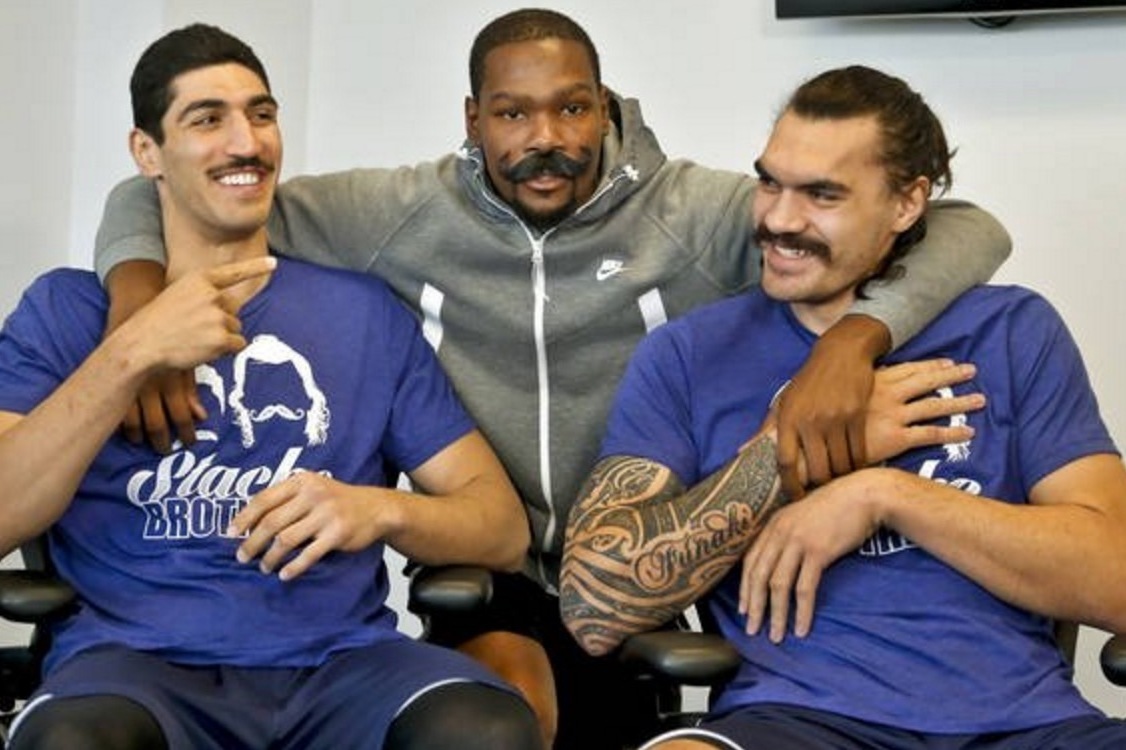 Stache Brothers' Steven Adams and Enes Kanter's glorious mustaches