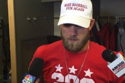 Photo: Bryce Harper dons 'Make Baseball Fun Again' hat - Sports Illustrated