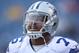 ORCHARD PARK, NY - DECEMBER 27: Greg Hardy #76 of the Dallas Cowboys warms up before the start of their game against the Buffalo Bills during NFL game action at Ralph Wilson Stadium on December 27, 2015 in Orchard Park, New York. (Photo by Tom Szczerbowski/Getty Images)