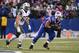 New York Jets wide receiver Eric Decker (87) chases Buffalo Bills' A.J. Tarpley (59) after Tarpley intercepted a pass to end the game during the second half of an NFL football game Sunday, Jan. 3, 2016, in Orchard Park, N.Y. The Bills won 22-17. (AP Photo/Gary Wiepert)
