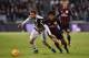 Luiz Adriano tries to impede Claudio Marchisio's ability to stay on the ball in the November meeting between Juventus and AC Milan.